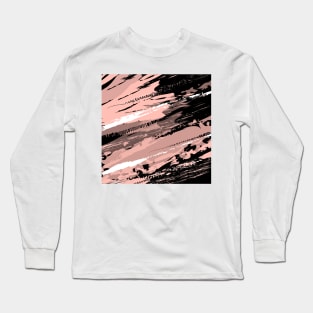 Abstract Black and Pink Painting Long Sleeve T-Shirt